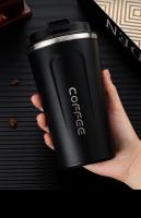 Taza Térmica De Acero Inoxidable 380/510ml Para Viaje Y Oficina Termo Antigoteo Con Capacidad Grande Y Estilo De Negocios - details 7