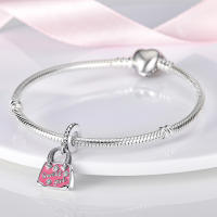 Perlas De Perfume Para Mujer Plata Esmaltada Colgante De Zapatos Altos Y Lápiz Labial Para Pulsera DIY Joyería - details 13