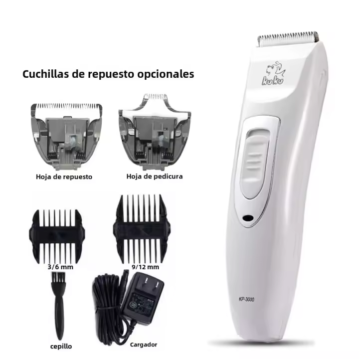Kit De Peluquería Profesional KUKU KP3000 Para Perros Y Gatos Trimmer Eléctrico Recargable Corte De Pelo Máquina Afeitadora Para Mascotas - 1