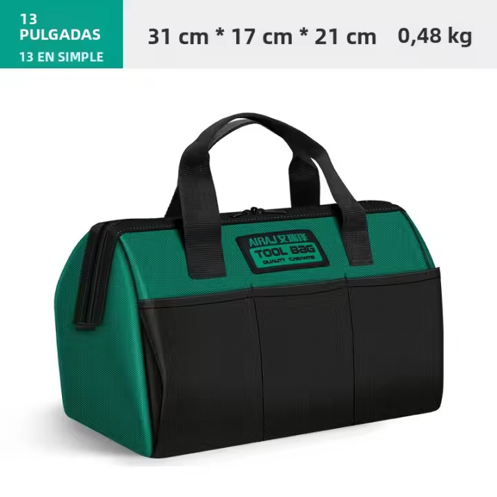 Bolsa De Herramientas AIRAJ De 13 Pulgadas Gran Capacidad De Apertura Superior Para Electricistas Carpinteros Y Fitters - 1
