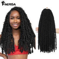 Extensiones De Cabello Sintético Butterfy Locs Crochet Meche Faux Locks Trece Mechas Extensiones De Traviesa Para Negros - details 3