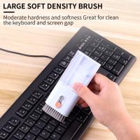 Cepillo de limpieza para computadora – Kit de limpieza multifuncional 10 en 1 para auriculares Bluetooth, teclado, teléfono móvil, cámara y más. - details 12