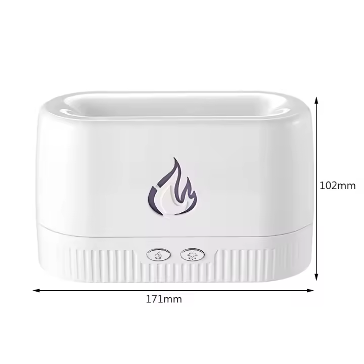 Difusor de Aceites Esenciales Efecto Llama Multicolor - Humidificador Aromaterapia Silencioso - 1