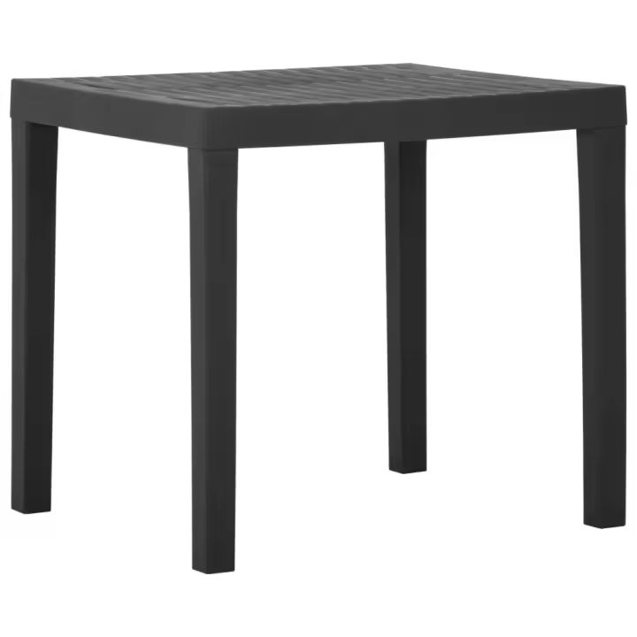 Mesa de jardín de plástico Gris 79x65x72 cm - 1
