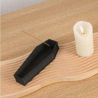 Encendedor De Incienso En Forma De Coffin Gótico - Negro 3D Impreso Decoración Para El Hogar Regalos Calabaza Y Brujería Para Halloween - details 3