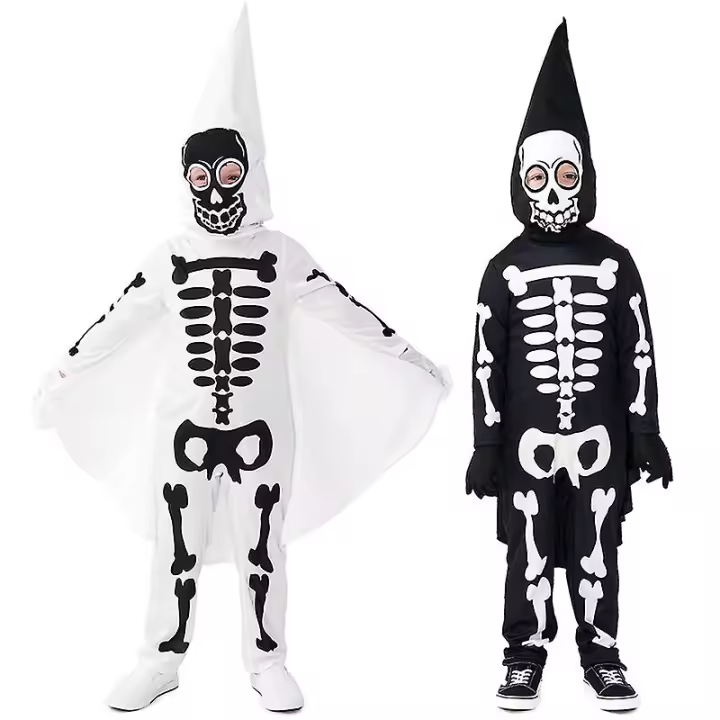 Disfraz de Halloween para niños, disfraz de Calavera, fiesta fantasma - 1