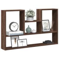 vidaXL Estantería de pared madera de ingeniería 99x15x60 cm en color Blanco/Madera antigua/Gris sonoma y más | almacenamiento funcional diseño moderno para baño dormitorio sala - details 7