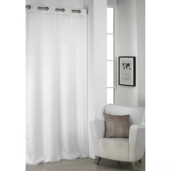 Novotextil - Pack 2 Cortinas de Visillo Tul Translucido. Tamaño 140x260cm. Tejido ligero y suave 100% poliéster con una densidad de 75gr/m2. Cortinas Decorativas para todo tipo de estancias, dormitorio y sala de estar. Colores vivos y alegres. - 1