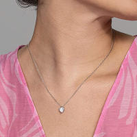 Collar Korean Minimalista Para Mujer En Color Oro Con Colgante De Corazón Y Lluvia De Cristal Joyería De Boda Regalo N481 - details 13