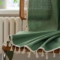 Cortinas Verdes De Estilo Bohemio Con Borlas Y Bolsa Para Rodillo 1 Panel 100% Aislamiento De Luz Para Sala De Estar Y Dormitorio - details 4