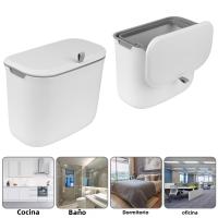 Bandeja De Cocina Montada En La Pared Con Papel Toalla Y Cesta De Basura Ecológica De 7L Con Tapa Para Cocinas Y Baños - details 6