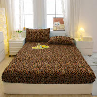 Sábana Fitted Moderna Y Sencilla Con Estampado De Leopardo En Matte Para Cama Sin Incluir Fundas De Almohada Material De Poliéster 100% - details 3