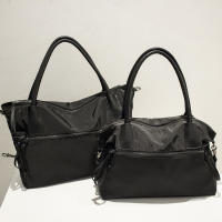 Bolso De Hombro Grande Para Mujeres Hecho De Nylon Con Correa Ajustable Para Uso Diario Casual Viajes Y Transporte. - details 5