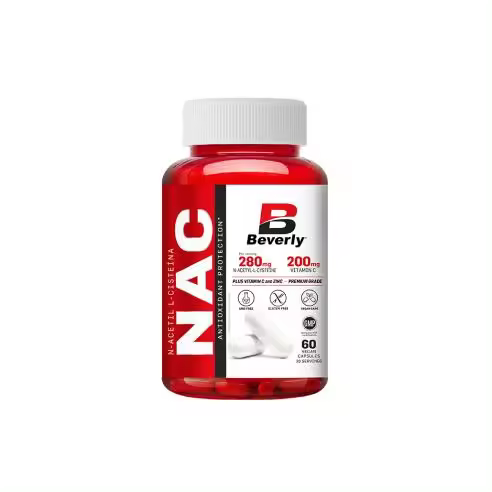 Beverly Nutrition NAC N-Acetil L-cisteína con Vitamina C y Zinc 8436009394635 - CREATINA - AMINOACIDOS - Modo de Empleo: Tomar Dos Cápsulas Al Día - 1