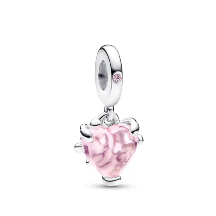 PANDORA Lámpara colgante de árbol rosa, accesorios de joyería de lujo, cuentas DIY - 1
