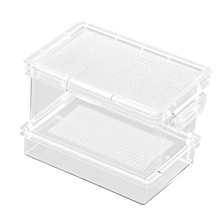 Cricket Breeding Box Portable Reptile Feeder Box Transparent Reptile Hatching Container for Cricket Raising Mealworms