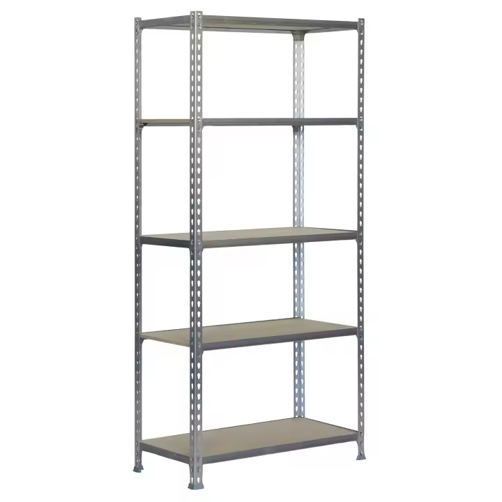 SimonRack Estanteria Metalica Almacenaje de Acero, 1800x800x300 mm, 5 Baldas Madera, Soporta 150 kg de Punto Flexión por balda, Galvanizado/Madera - Maderclick - 1