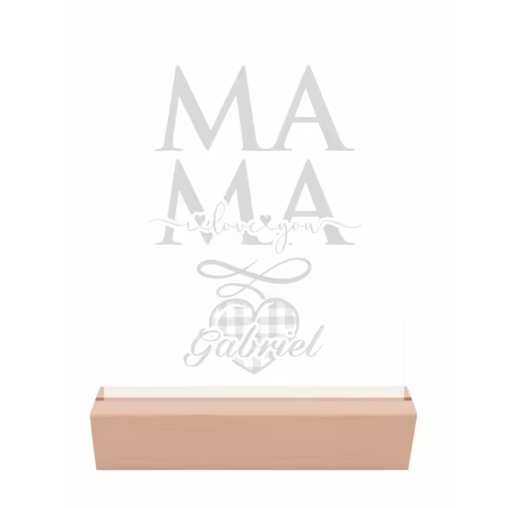 Estores Iroa - Regalo Día de la Madre Personalizado - Texto Mod. 04 - Luz Nocturna - 1