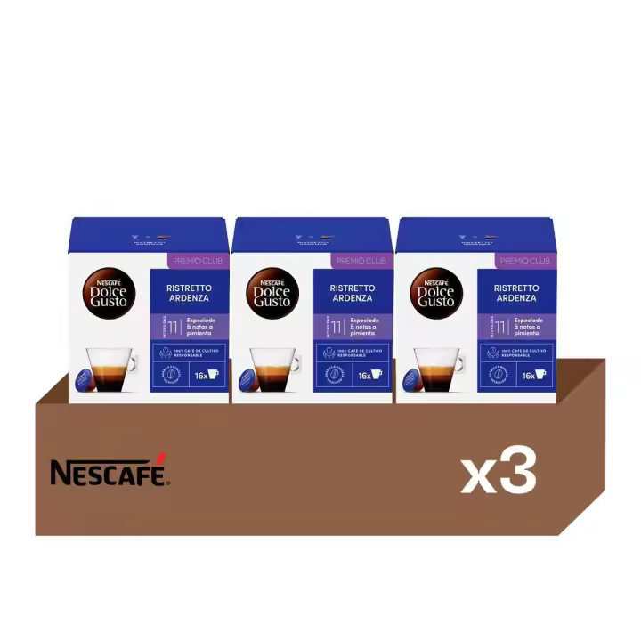 Ristretto Ardenza - Pack 3 Cajas de Café (48 uds) | Sabor Intenso con Notas a Pimienta y Extra Crema Dorada - 1