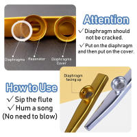 Kazoo De Aleación De Aluminio Dorado Con Membrana Y Diáfragma Musical Instrumentos De Flute Miwayer Proveniente De China Continental - details 3