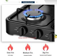 Estufa de Gas para Camping, Cocina de Gas de Mesa de Acero Inoxidable de 5,4 KW, Estufa de Camping portátil con 4 quemadores, Control de Temperatura Ajustable, Encendido automático, - details 3
