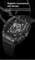 Reloj Deportivo De Cuarzo Para Hombres Con Grande Dial Impermeable Y Manos Luminosas Reloj Cuadrado De Silicona Para Actividades Al Aire Libre - details 0