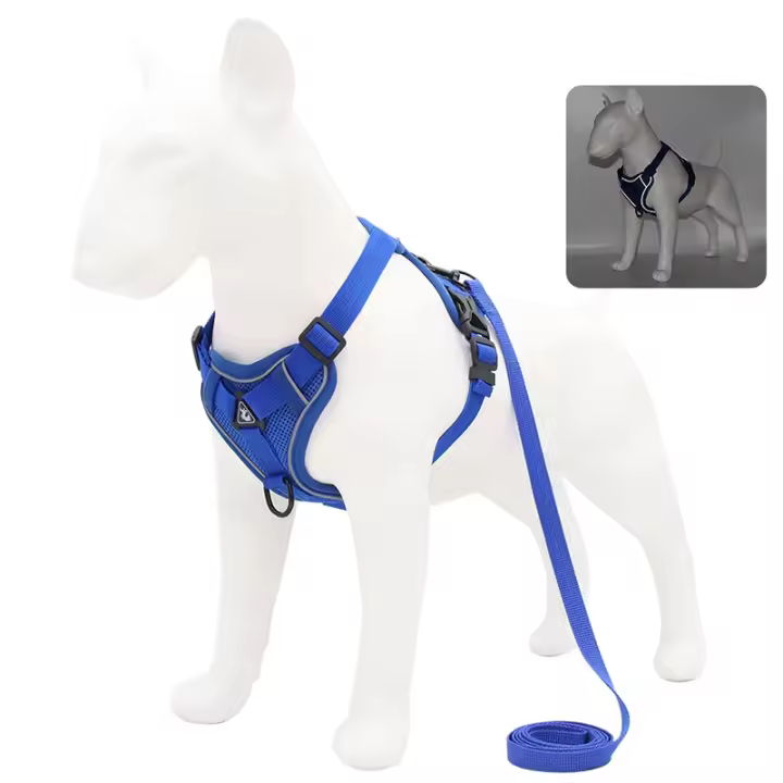 Harnés Y Correa Para Perros Y Gatos No Pull Ajustable Malla Reflectante Para Pequeños Perros Y Gatos Correa De Pecho Para Bulldog Francés - 1