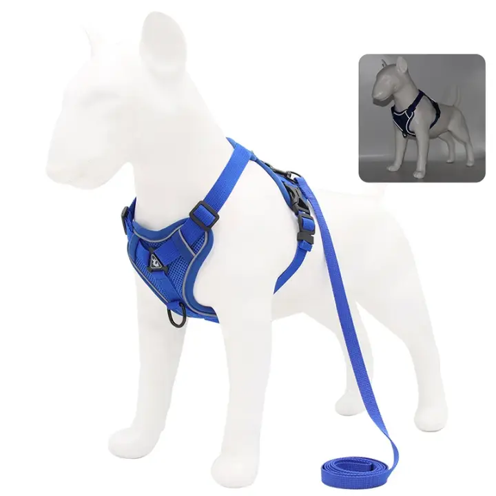 Harnés Y Correa Para Perros Y Gatos No Pull Ajustable Malla Reflectante Para Pequeños Perros Y Gatos Correa De Pecho Para Bulldog Francés - 1