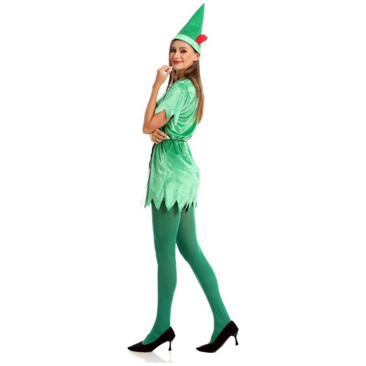 Disfraz de Elfo del Bosque Adulto Unisex con Orejas, Gorro y Medias - Set Completo para Carnaval y Halloween M-L-XL, Kebedo Moda