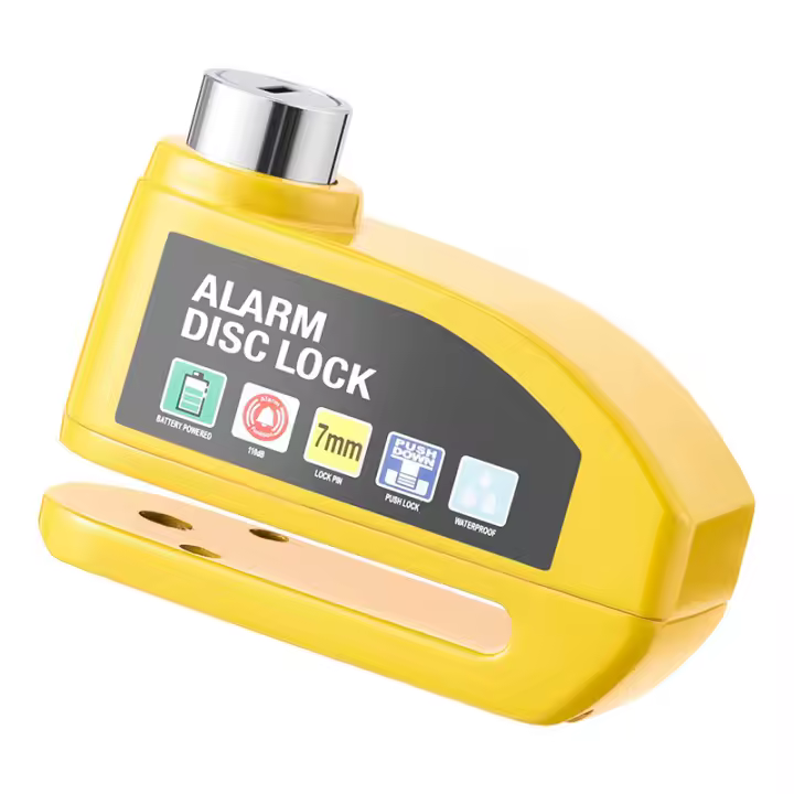 Alarma de Candado de Disco 110 Db con Cable y Bolsa de Transporte - 1