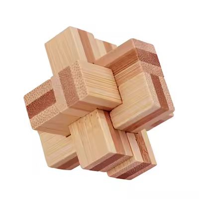 Juego De Rompecabezas De Madera 3D Para Adolescentes Y Adultos Juguete De Lógica Cubo Mágico Teaser De Madera Rompecabezas Geométrico - 1