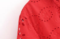 Vestido Largo De Estilo Europeo Y Americano Para Mujer Con Cinturón Y Bordado Manga Completa Moda De La Temporada De Otoño Ajustable Y Versátil - details 6
