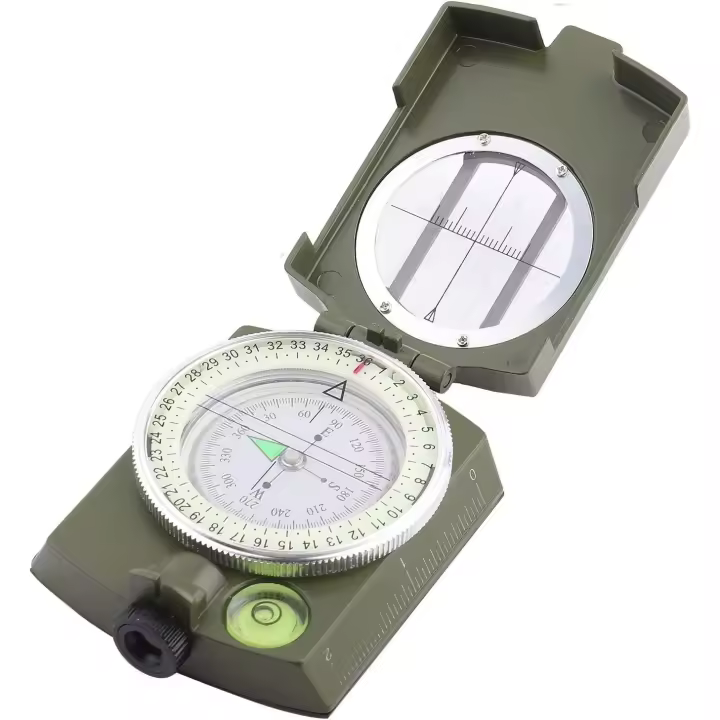 Brújula multicuonal, 2 colores de Alta precisión Brújula Militar al Aire Libre, Brújula impermeable lantes de Luz Nocturna para Emergencias de camping - 1