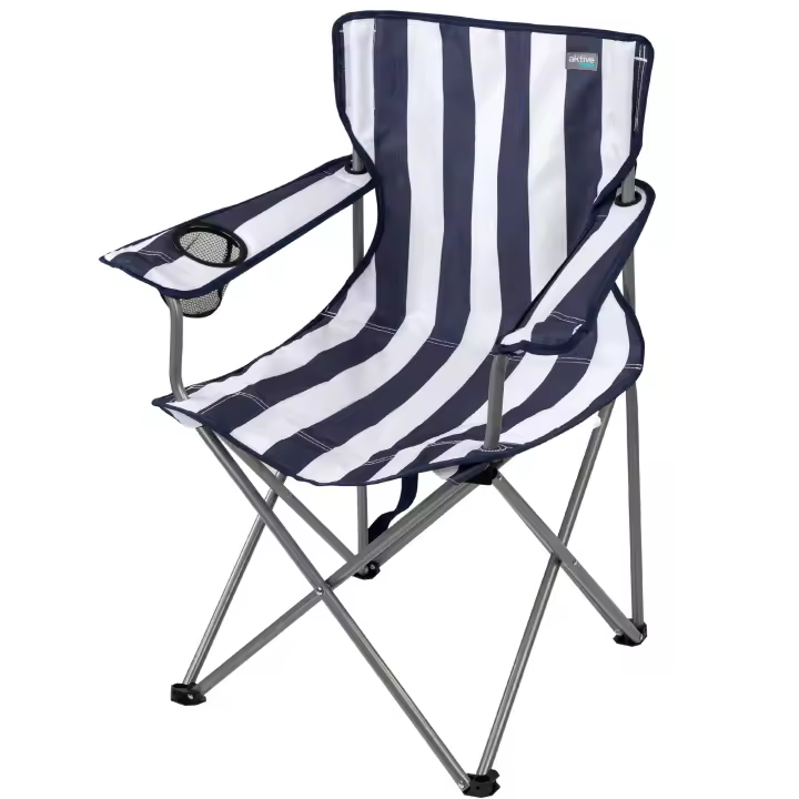 Silla plegable camping con posavasos Aktive Camping, Silla de camping plegable, Silla portátil - 1