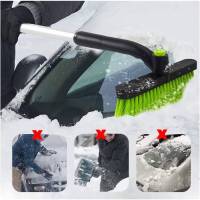Pala de nieve telescópica para automóviles Pala quitanieves 2 en 1 Cepillo raspador de hielo Cepillo de nieve T desmontable Pala de nieve montada en vehículo - details 3