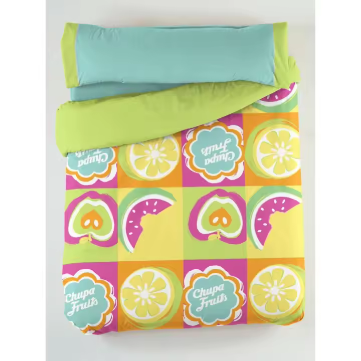 Hosteline - Juego de funda nórdica Hosteline FRUITS FLOR Multicolor Cama de 90 3 Piezas - 1