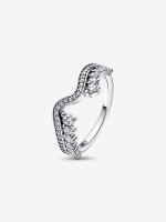 Pandora - Anillo de Onda asimétrica brillantemente-Plata de - details 0