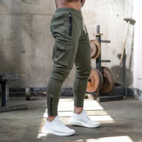 Nuevos Pantalones De Entrenamiento Para Hombre 2024 Primavera Y Otoño Color Sólido Deportivos Cómodos Para Exterior Y Fitness Con Bolsillos De Camuflaje - details 24