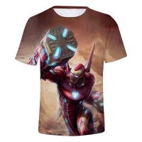 Camiseta Disney Iron Man 3D Cartoon Anime Streetwear Casual Oversized Para Hombres Mujeres Niños Chicos Y Niñas - details 6