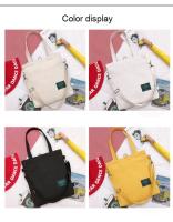 Bolso De Hombro Unisex Versátil Estilo Coreano Con Funda De Lona Para La Moda Universitaria Mochila De Arte Para Clase Y Tutoría - details 1