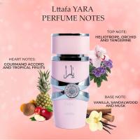 Set de regalo con fragancia de vainilla y Vidrio para Mujer: 100 ml de fragancia de lujo duradera en aerosol Vela de soja botella de spray vacía para viaje. Tono dulce y cálido, ideal para citas y Cneas. - details 1