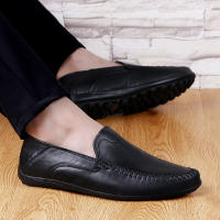 Zapatos De Cuero Genuino Para Hombre Casual Lujo Mocasines Suaves Transpirables Botines Slip on Barco Talla Grande 37-47 - details 15