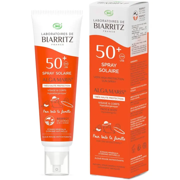 PROTECTOR SOLAR CARA & CUERPO SPF 50+ 100ml de Laboratorios Biarritz  con Filtros 100% NATURALES - 1