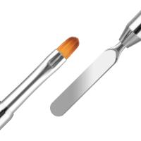 YIKOOLIN Set De 7 Pinceles De Uñas Profesionales Doble Cabeza Diseño De Armadura Para Arte De Uñas UV Kit De Herramientas De Manicura De Calidad Salon - details 5