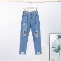 Jeans Rectos Para Mujer Moda Alta Cintura Washed Skinny Ropa Trasera Ropa De Lady Commuter Pantalones Delgados Con Agujeros Tendencia De Moda 2025 - details 5