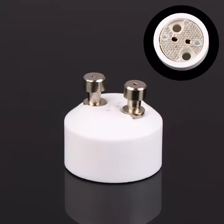 Soporte De Lámpara Blanca Convertidor Adaptador De Punta G4 GU5.3 GY6.35 Para Bombilla LED Halógena De Calidad Superior Cerámica GU10 a MR16 - 1