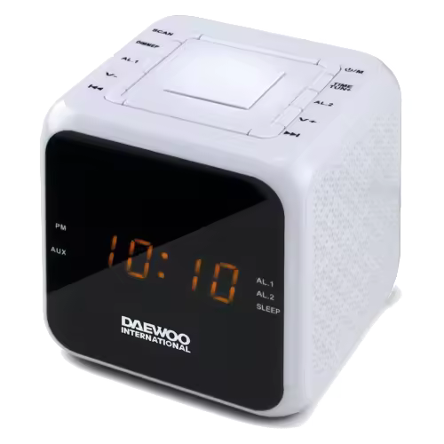 Radio Reloj Despertador Daewoo DCR-450 Blanco - 1