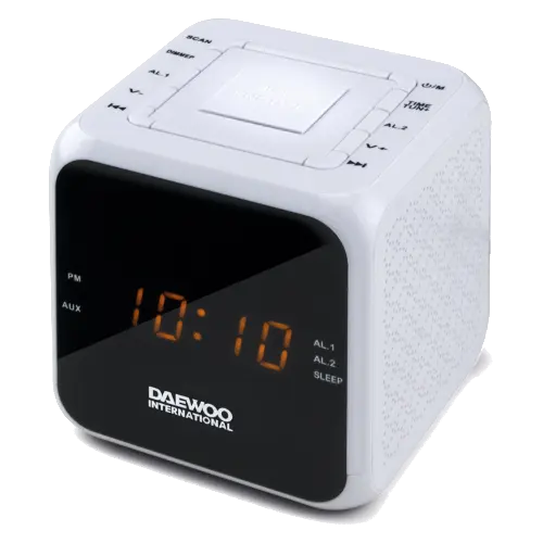 Radio Reloj Despertador Daewoo DCR-450 Blanco - 1