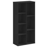 vidaXL Estantería de madera de ingeniería 50x25x105 cm Blanco, Negro, Mueble Almacenaje Estantería para Oficina, Estudio, Dormitorio Estantería/Librería/ mueble de Almacenamiento - details 1