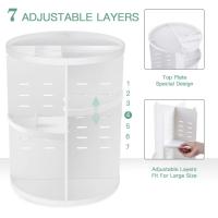 Organizador De Maquillaje 360 Grados Giratorio En Transparencia Para El Baño Y La Encimera Estantería De Carrousel Para Cosméticos - details 2